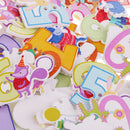 50 Pices Wood Buttons 2 Holes Cartoon Animals Numbers Sewing Scrapbooking Craft