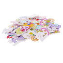 50 Pices Wood Buttons 2 Holes Cartoon Animals Numbers Sewing Scrapbooking Craft