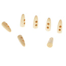 50 Pieces Wooden Horn Toggle Buttons Sewing Buttons for Costume Design DIY Craft