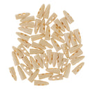 50 Pieces Wooden Horn Toggle Buttons Sewing Buttons for Costume Design DIY Craft
