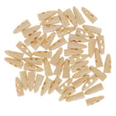 50 Pieces Wooden Horn Toggle Buttons Sewing Buttons for Costume Design DIY Craft