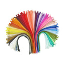 18 Pieces 40cm Multi-colored Nylon Invisible Zippers Closed End DIY Sewing Craft