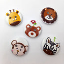 50 Pieces Mixed Painted Cartoon Animal Wood Buttons Sewing Crafts For kids Children 20mm