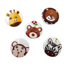 50 Pieces Mixed Painted Cartoon Animal Wood Buttons Sewing Crafts For kids Children 20mm