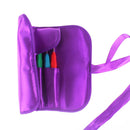 Polyester Knitting Needle Crochet Hook Organizer Bag Pouch Holder Storage Case Purple