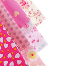20 Pieces Pink Flower Printed Cotton Fabric Bundle DIY Patchwork Quilting Craft 20x30cm
