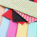 40 Pieces Colorful Polka Dot Printed Cotton Fabric Cloth Lot For DIY Quilting Scrapbooking