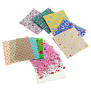100 Pieces Floral Printed Cotton Fabric Cloth Lot For DIY Quilting Scrapbooking