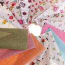 17Pcs Thin Square Floral Cotton Fabric Patchwork Cloth For DIY Craft Sewing