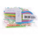 73Pcs Plastic Crochet Hooks Ring Circle Marker Knitting Kit Tool with Case