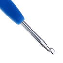 8 Pieces Soft Plastic Handle Aluminum Crochet Hooks Knitting Needles Set 2.5-6mm