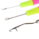 5 Pieces/Set Wood/Plastic Crochet Latch Hooks Lock Needles for Hair/Micro Braid