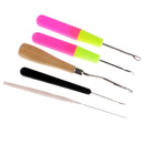 5 Pieces/Set Wood/Plastic Crochet Latch Hooks Lock Needles for Hair/Micro Braid