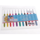 11 Pieces Soft Plastic Handle Aluminum Crochet Hooks Knitting Needles Set 2-8mm