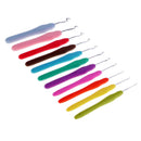 11 Pieces Soft Plastic Handle Aluminum Crochet Hooks Knitting Needles Set 2-8mm