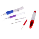 4 Sizes Embroidery Stitching Punch Needle Tool Set with 12pcs Sewing Threads Embroidery Hoop Threaders and More