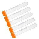 5Pcs Plastic Clear Doll Felting Needle Storage Container Tube Bottle & Cap