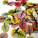 50 Pieces Vintage Wood Buttons 2-hole Tree Buttons for DIY Sewing Scrapbooking