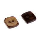 20pcs Mixed Brown Wooden Buttons for Sewing Fasteners Scrapbooking and DIY Craft