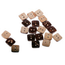20pcs Mixed Brown Wooden Buttons for Sewing Fasteners Scrapbooking and DIY Craft
