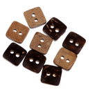 20pcs Mixed Brown Wooden Buttons for Sewing Fasteners Scrapbooking and DIY Craft