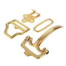 4 Pieces Pure Copper Prong Belt Buckle Set for Leather Belt Replacement DIY 38mm