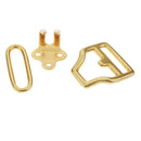 4 Pieces Pure Copper Prong Belt Buckle Set for Leather Belt Replacement DIY 38mm