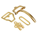 4 Pieces Pure Copper Prong Belt Buckle Set for Leather Belt Replacement DIY 38mm