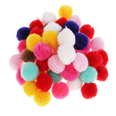 50 Pieces Creative Mixed Fluff Craft Yarn Pom Poms Balls for DIY Craft Projects