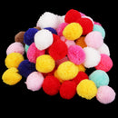 50 Pieces Creative Mixed Fluff Craft Yarn Pom Poms Balls for DIY Craft Projects