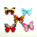 50 Pieces Vintage Wood Buttons 2-hole Butterfly Buttons for DIY Sewing Scrapbooking