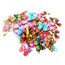 50 Pieces Vintage Wood Buttons 2-hole Butterfly Buttons for DIY Sewing Scrapbooking