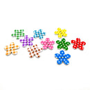 50Pcs Mixed 2 Holes Wooden Flower Dot & Grip Printed Buttons for Sewing Crafting and DIY Craft 25mm