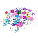 50Pcs Mixed 2 Holes Wooden Flower Dot & Grip Printed Buttons for Sewing Crafting and DIY Craft 25mm