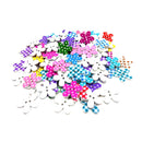 50Pcs Mixed 2 Holes Wooden Flower Dot & Grip Printed Buttons for Sewing Crafting and DIY Craft 25mm