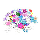 50Pcs Mixed 2 Holes Wooden Flower Dot & Grip Printed Buttons for Sewing Crafting and DIY Craft 25mm