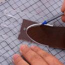 2 Pieces Leather Craft Plastic Watchband Belt Strap Billet Buckle Stencil Templates