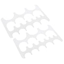 2 Pieces Leather Craft Plastic Watchband Belt Strap Billet Buckle Stencil Templates