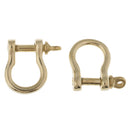 2Pcs Brass D-Rings Screw Horseshoe Buckle Ring Leathercraft Purse Belt Loop