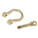 2Pcs Brass D-Rings Screw Horseshoe Buckle Ring Leathercraft Purse Belt Loop