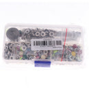 180 Set Leather Rivets Rivet Metal Studs with 3 Pieces Fixing Tool for DIY Leather Craft Rivets Replacement