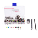 180 Set Leather Rivets Rivet Metal Studs with 3 Pieces Fixing Tool for DIY Leather Craft Rivets Replacement