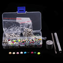 180 Set Leather Rivets Rivet Metal Studs with 3 Pieces Fixing Tool for DIY Leather Craft Rivets Replacement