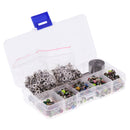 1 Boxed Clothes Shoes Hat Embellishment Cute Dome Mushroom Cap Rivet Button with Leather Toolsl