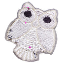 Shine Stickers Cute Owl Reversible Change Color Sequin Patch Clothes Decor