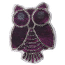 Shine Stickers Cute Owl Reversible Change Color Sequin Patch Clothes Decor