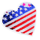 DIY Embroidered Sequins Sew On Patch Applique Clothes Dress Hat Jeans Sewing American Flag Applique DIY Accessory