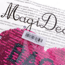 Peach Heart Reversible Change Color Sequins Patch Sew On Applique for DIY T-shirt Coat Sweater Jeans Clothing Crafts