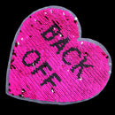 Peach Heart Reversible Change Color Sequins Patch Sew On Applique for DIY T-shirt Coat Sweater Jeans Clothing Crafts