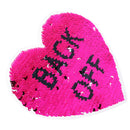 Peach Heart Reversible Change Color Sequins Patch Sew On Applique for DIY T-shirt Coat Sweater Jeans Clothing Crafts